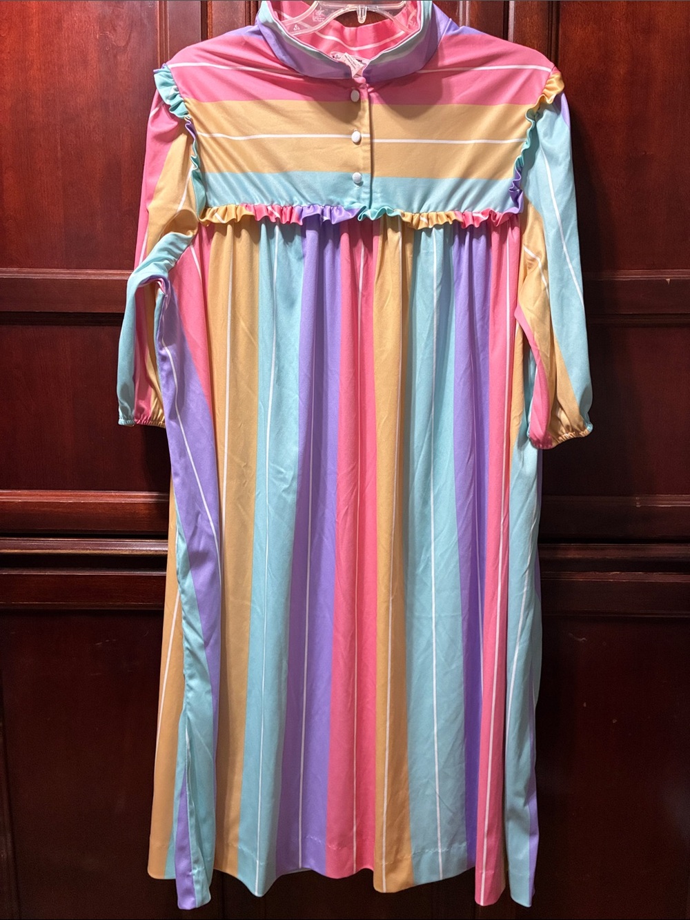 Vintage women’s Pastel Rainbow Stripe Dress